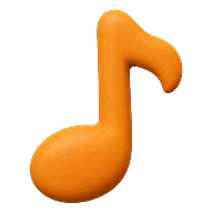 Musical note representing music and movement activities