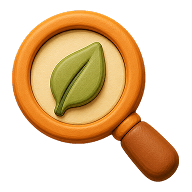 Magnifying glass representing nature exploration